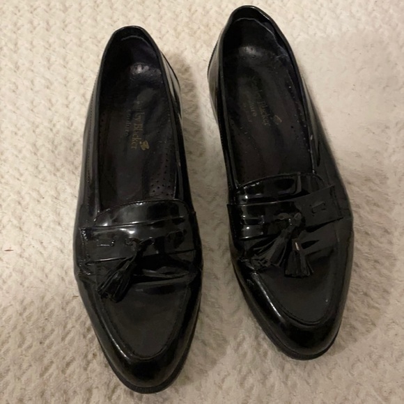 𝅺*host Pick* Stanley Blacker Couture Black Patent Leather w Tassels - Picture 1 of 4